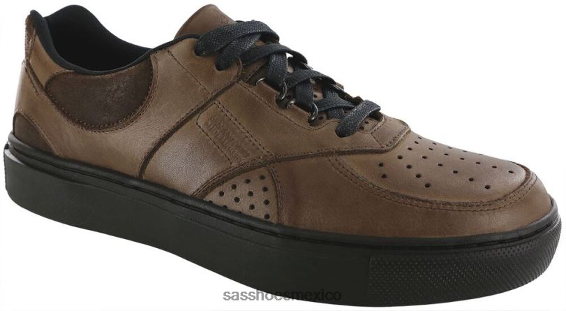 mx SAS hombres versátil tenis high street con cordones caoba LVV46532