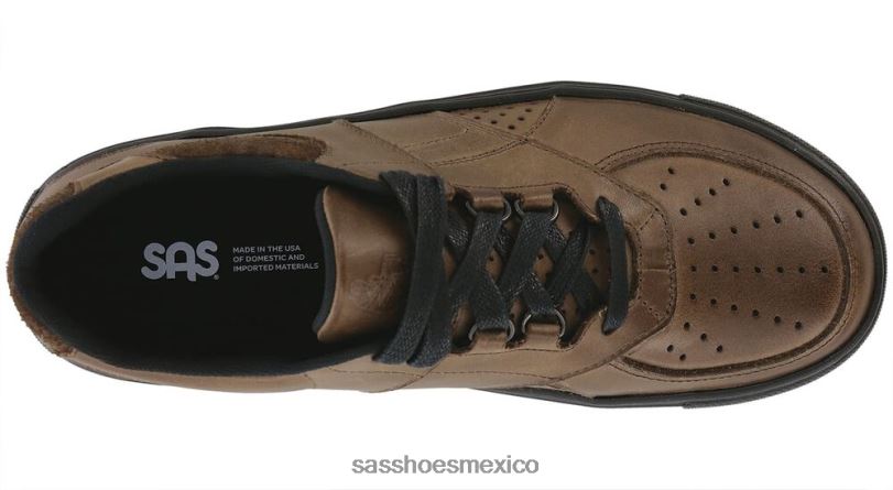 mx SAS hombres versátil tenis high street con cordones caoba LVV46532