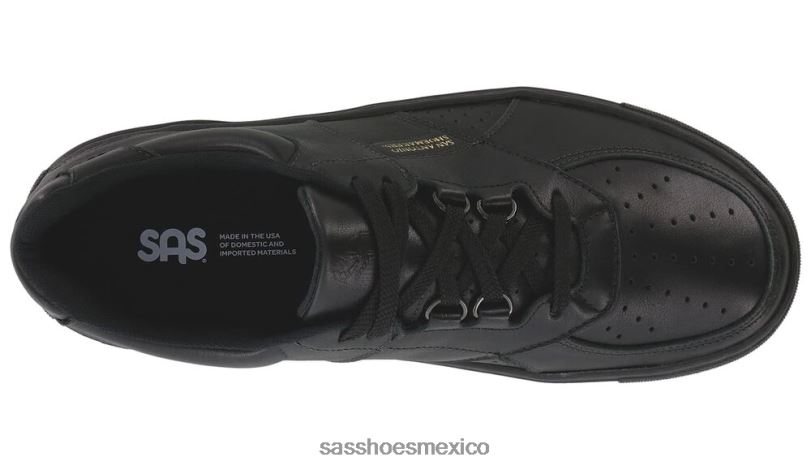mx SAS hombres versátil tenis high street con cordones negro mate LVV46530