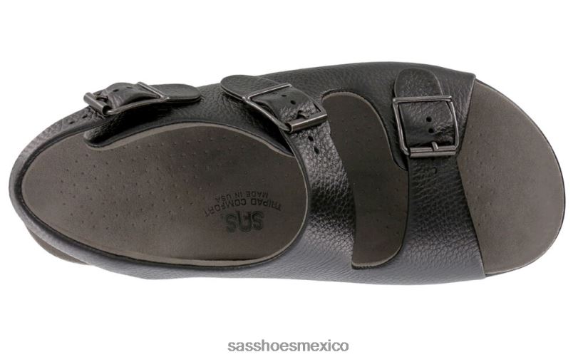 mx SAS hombres versátil sandalias bravo con correa en el talón negro LVV46539