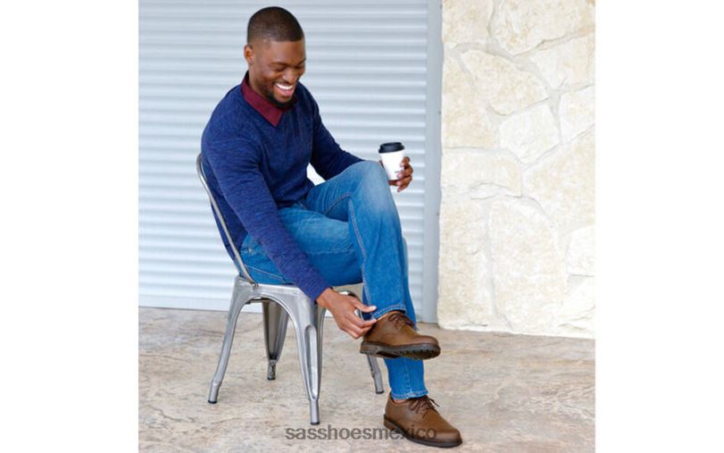mx SAS hombres inspirado aden con cordones oxford marrón LVV46542