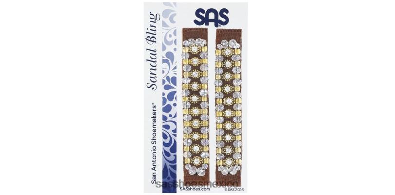 mx SAS mujer inspirado Bling - mira brandy tejido/amarillo LVV46449