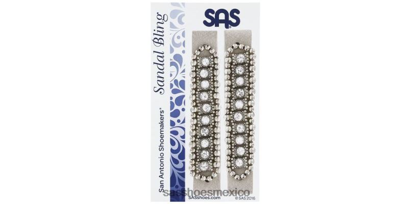 mx SAS mujer inspirado Bling - mira tela de lino/platino LVV46448