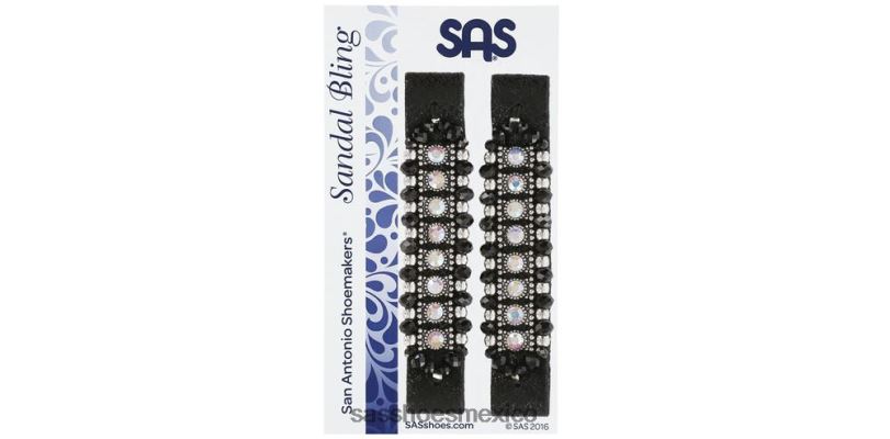 mx SAS mujer inspirado Bling - mira tribanda negro/plata LVV46458