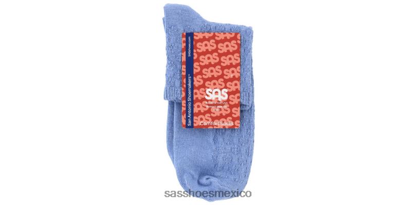 mx SAS mujer acogedor calcetines de red con entrepierna azul LVV46496