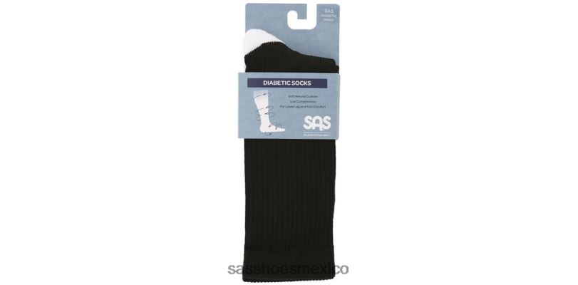 mx SAS mujer acogedor diabético qtr tripulación calcetines negro LVV46477