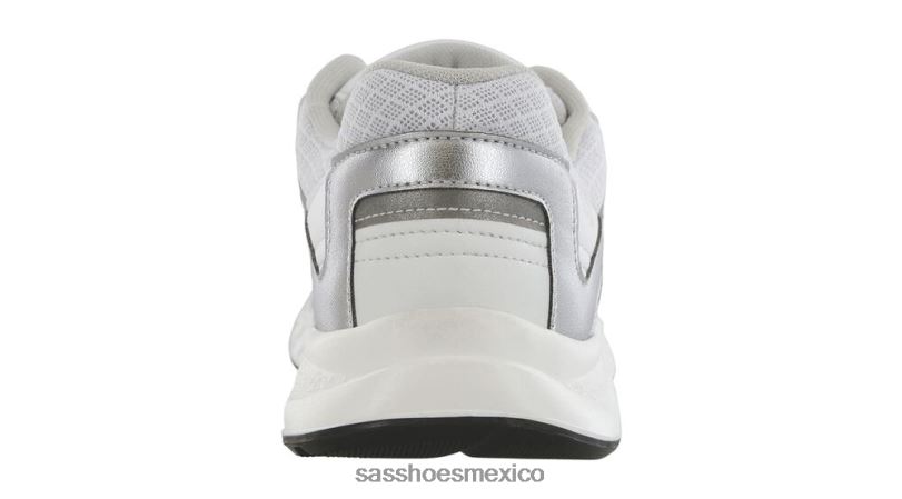 mx SAS mujer energético tenis Tempo con cordones plata blanca LVV46309