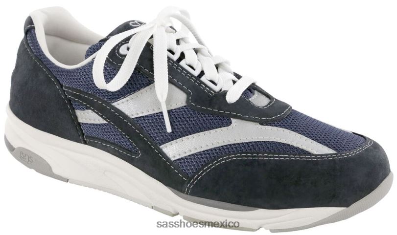 mx SAS mujer energético tenis Tour de malla con cordones azul LVV46294