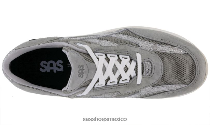 mx SAS mujer energético tenis Tour de malla con cordones mezcla plata LVV46299