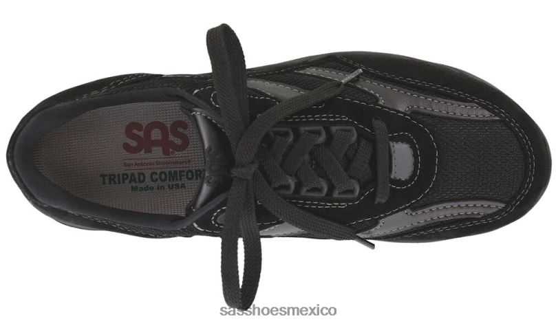 mx SAS mujer energético tenis Tour de malla con cordones negro LVV46295