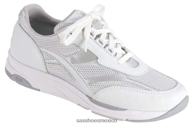mx SAS mujer energético tenis Tour de malla con cordones plata LVV46292