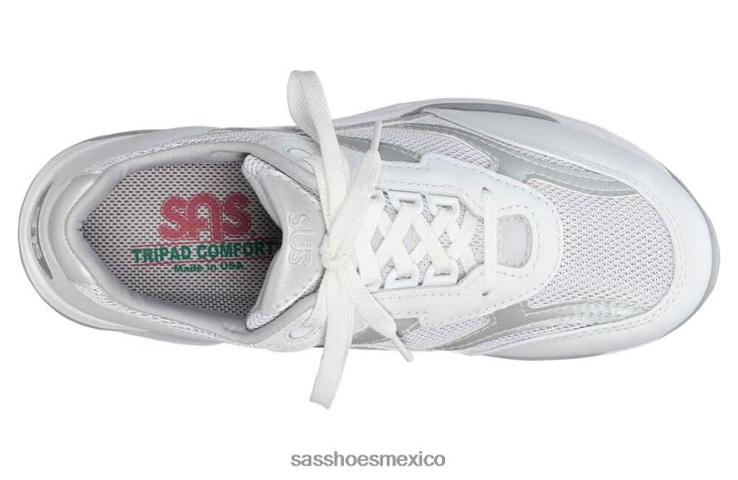 mx SAS mujer energético tenis Tour de malla con cordones plata LVV46292