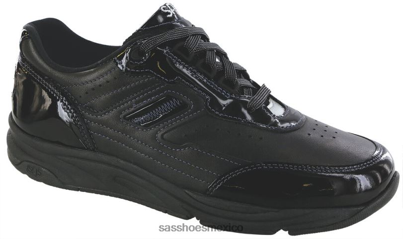 mx SAS mujer energético zapatillas deportivas con cordones charol negro LVV46282