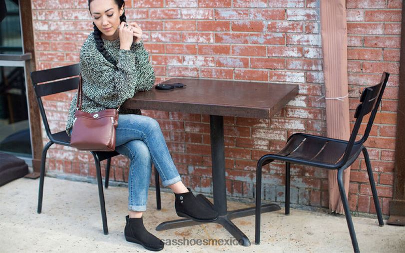 mx SAS mujer versátil botín de jade negro LVV4670