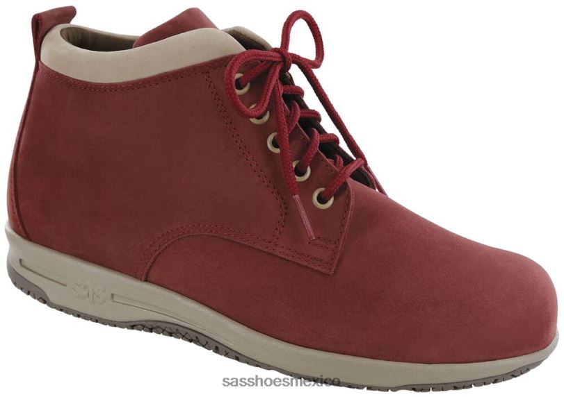 mx SAS mujer versátil bota chukka gretchen rojo/taupe LVV46377