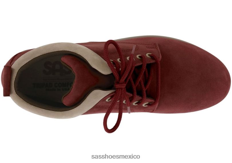 mx SAS mujer versátil bota chukka gretchen rojo/taupe LVV46377