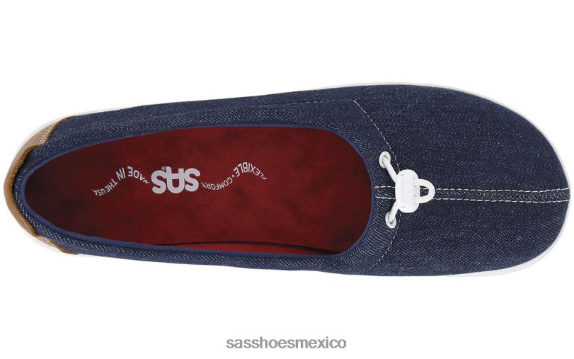 mx SAS mujer versátil Mocasín sin cordones funk active Jean azul LVV46231