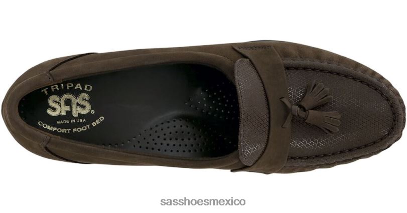 mx SAS mujer versátil Resbalón de Taylor en la cuña césped marrón LVV46255