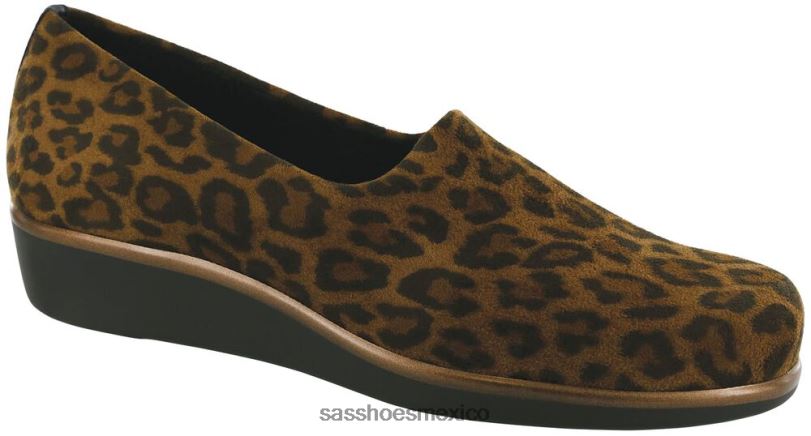 mx SAS mujer versátil bliss slip en cuña leopardo bronceado LVV46248