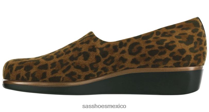 mx SAS mujer versátil bliss slip en cuña leopardo bronceado LVV46248