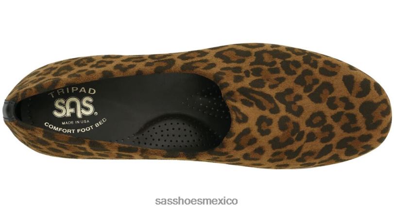 mx SAS mujer versátil bliss slip en cuña leopardo bronceado LVV46248