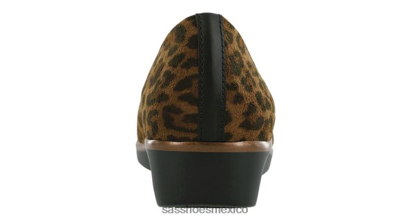 mx SAS mujer versátil bliss slip en cuña leopardo bronceado LVV46248