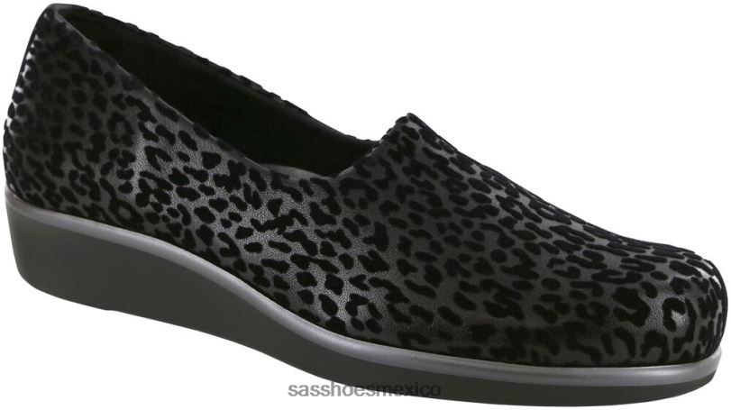 mx SAS mujer versátil bliss slip en cuña leopardo negro LVV46249