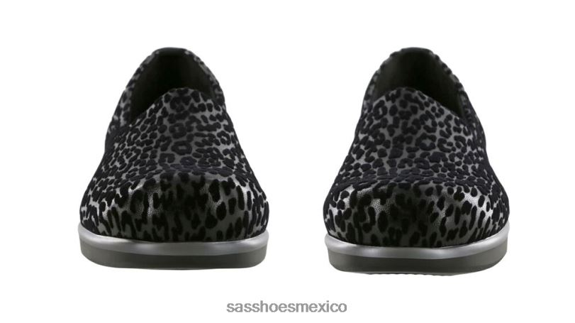 mx SAS mujer versátil bliss slip en cuña leopardo negro LVV46249