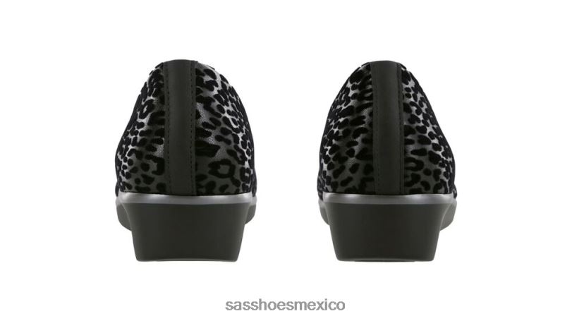 mx SAS mujer versátil bliss slip en cuña leopardo negro LVV46249