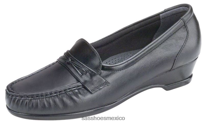 mx SAS mujer versátil deslizamiento más fácil en mocasín negro LVV46199