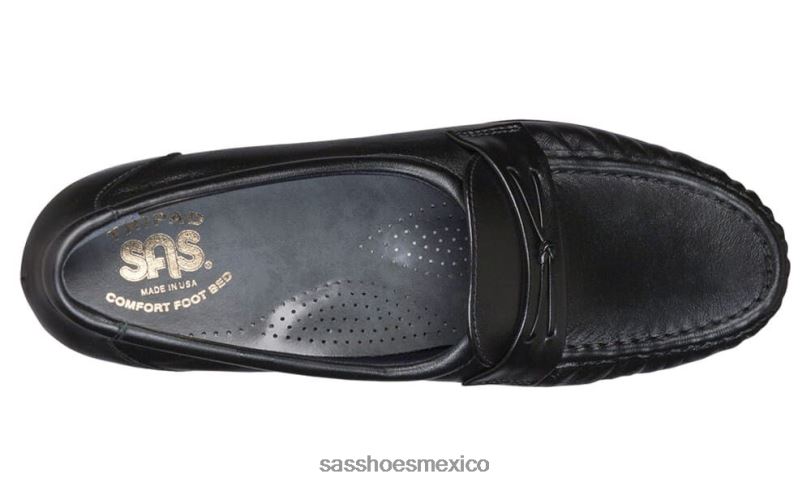 mx SAS mujer versátil deslizamiento más fácil en mocasín negro LVV46199