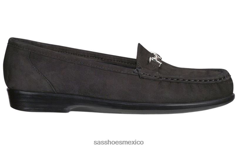mx SAS mujer versátil deslizamiento metro en mocasín nubuck carbón LVV46178