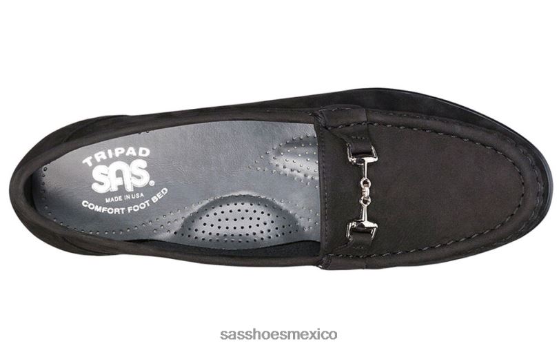 mx SAS mujer versátil deslizamiento metro en mocasín nubuck carbón LVV46178