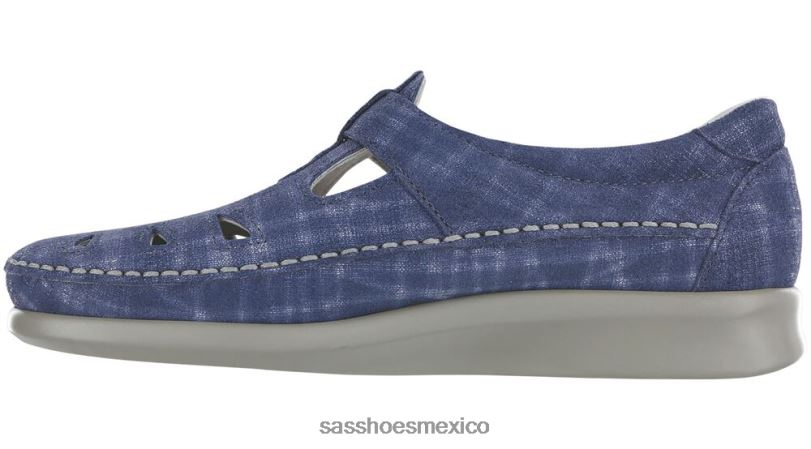 mx SAS mujer versátil holgazán sin cordones roamer arrendajo azul LVV46219