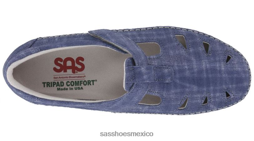 mx SAS mujer versátil holgazán sin cordones roamer arrendajo azul LVV46219