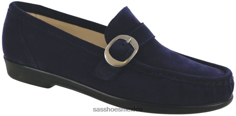 mx SAS mujer versátil lara slip en mocasín ante azul marino LVV46227