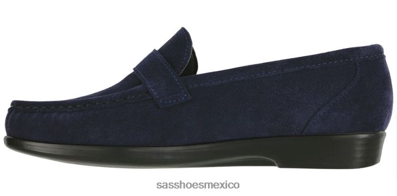 mx SAS mujer versátil lara slip en mocasín ante azul marino LVV46227