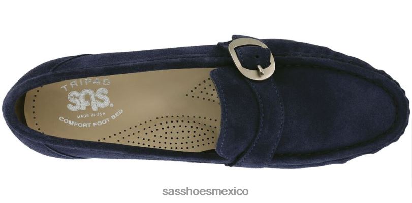 mx SAS mujer versátil lara slip en mocasín ante azul marino LVV46227