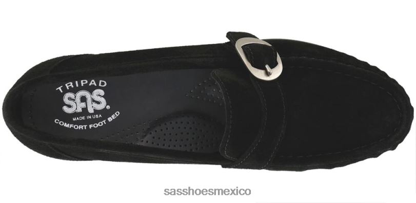 mx SAS mujer versátil lara slip en mocasín ante negro LVV46242