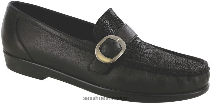 mx SAS mujer versátil lara slip en mocasín pantano negro LVV46243