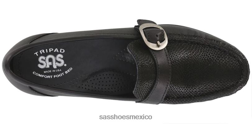 mx SAS mujer versátil lara slip en mocasín pantano negro LVV46243