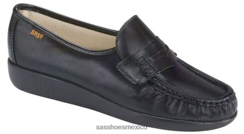 mx SAS mujer versátil mocasín clásico sin cordones negro LVV46190
