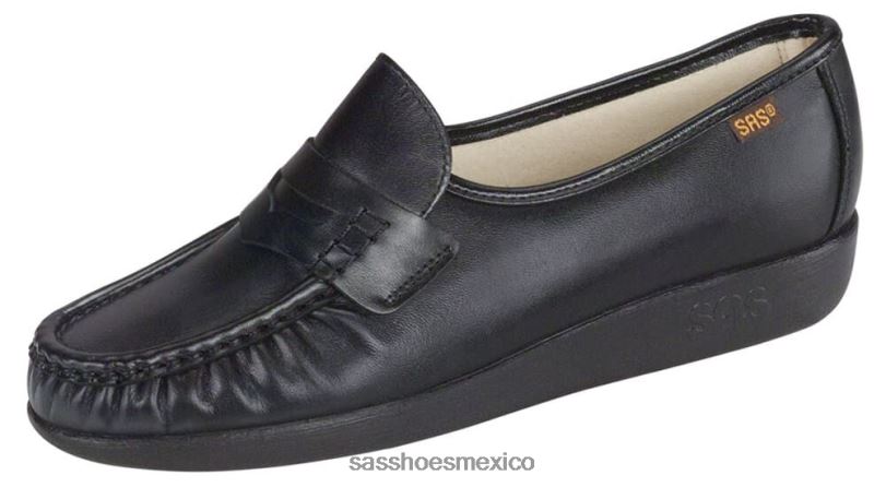 mx SAS mujer versátil mocasín clásico sin cordones negro LVV46190