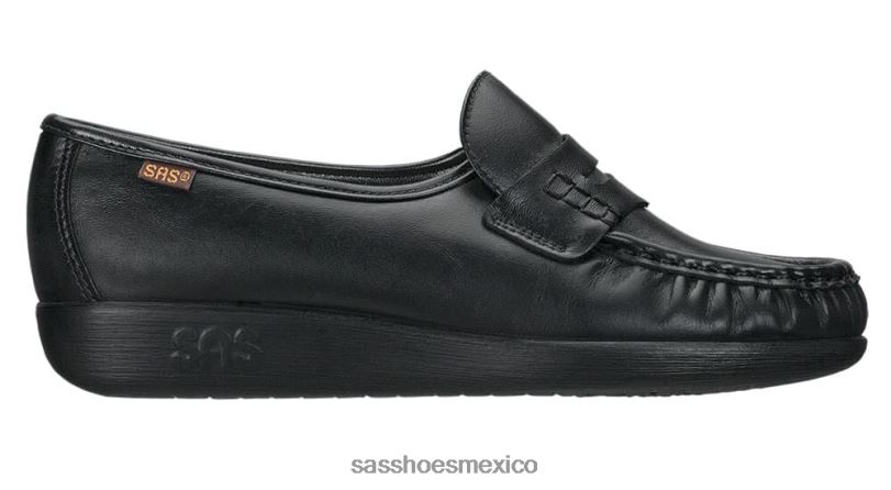mx SAS mujer versátil mocasín clásico sin cordones negro LVV46190