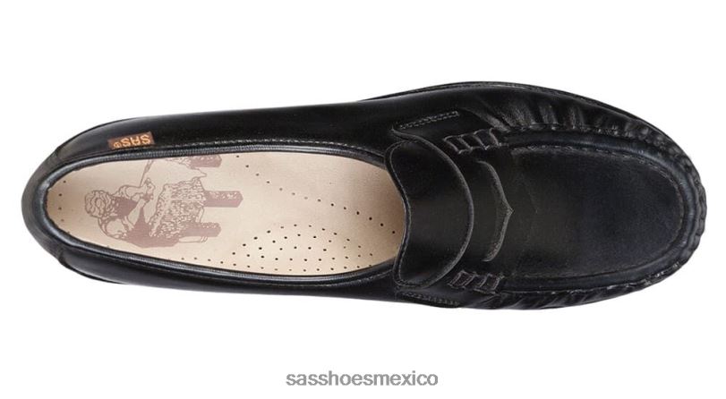 mx SAS mujer versátil mocasín clásico sin cordones negro LVV46190