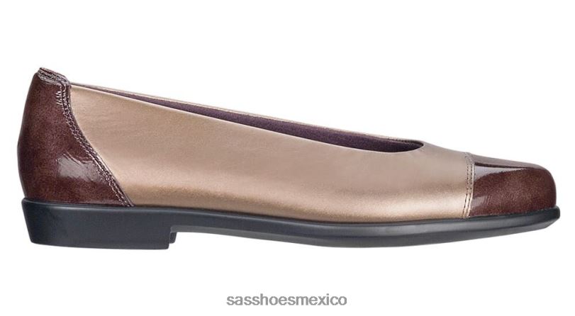 mx SAS mujer versátil mocasín sin cordones de coco bronce LVV46392