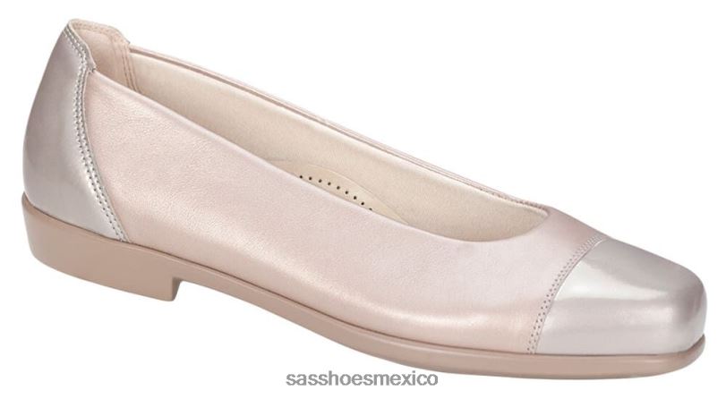 mx SAS mujer versátil mocasín sin cordones de coco perla desnuda LVV46393