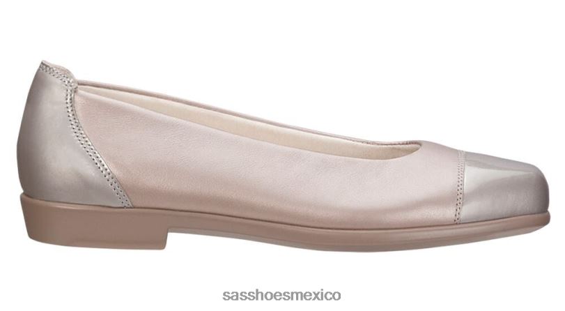 mx SAS mujer versátil mocasín sin cordones de coco perla desnuda LVV46393