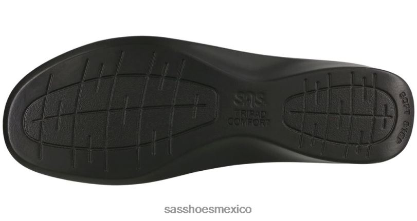 mx SAS mujer versátil mocasín sin cordones de sauce negro liso LVV46233