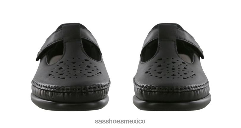mx SAS mujer versátil mocasín sin cordones de sauce negro liso LVV46233